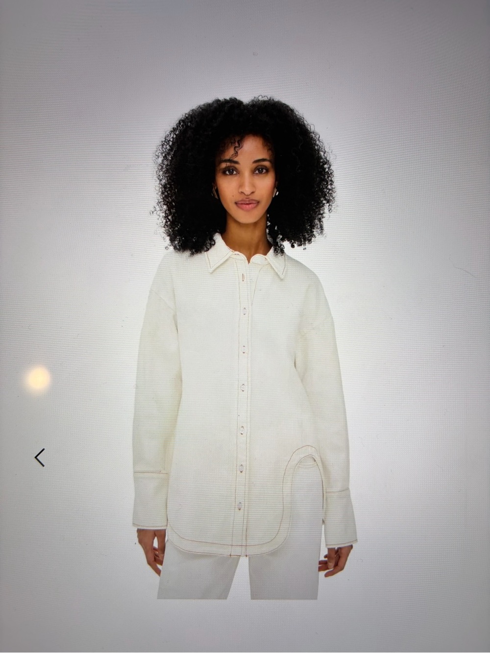 Lioness Cream Button-Down Long Sleeve Shirt
